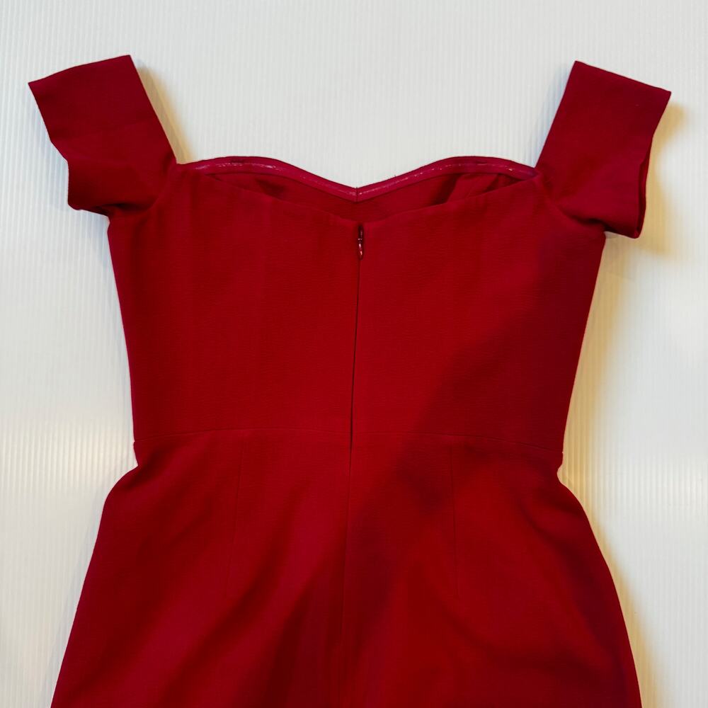 Dress The Population Bailey Bodycon Midi Dress Garnet Off Shoulder Medium Event - Picture 15 of 16